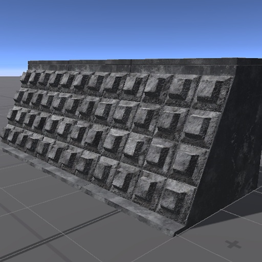 【3D屋外小物】PCa河川護岸(H=2m)_テクスチャ追加版【VRChat向け】