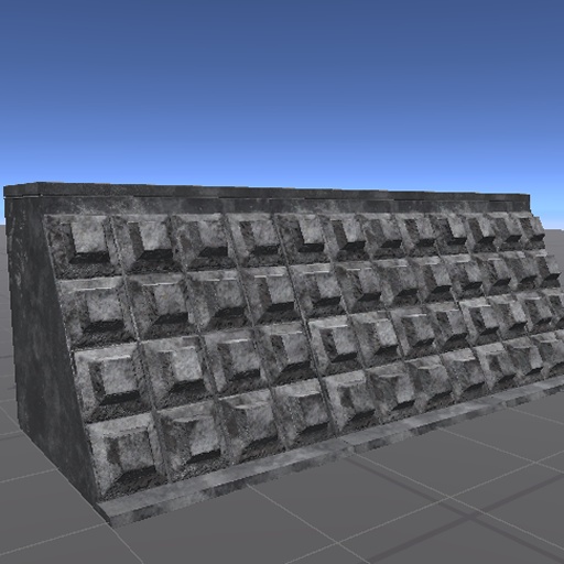 【3D屋外小物】PCa河川護岸(H=2m)_テクスチャ追加版【VRChat向け】