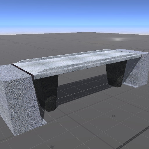 【3D屋外小物】7m桁橋(小型)【VRChat向け】