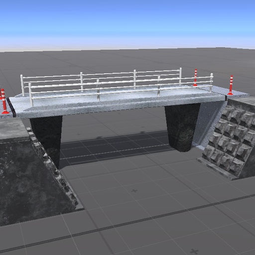 【3D屋外小物】7m桁橋(小型)【VRChat向け】