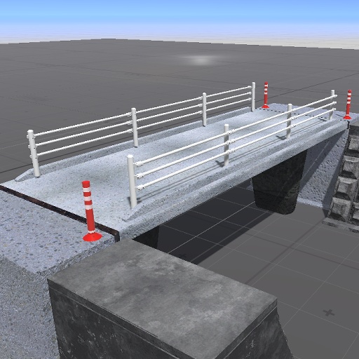 【3D屋外小物】7m桁橋(小型)【VRChat向け】