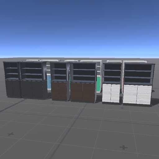 【無料】カラーシェルフその1【VRChat向け】