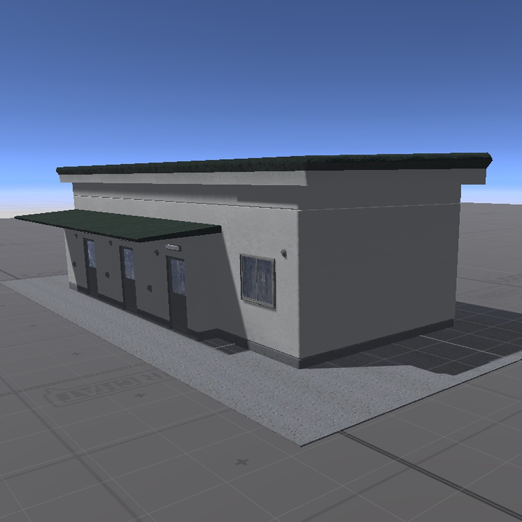 【無料】背景建物01【VRChat向け】