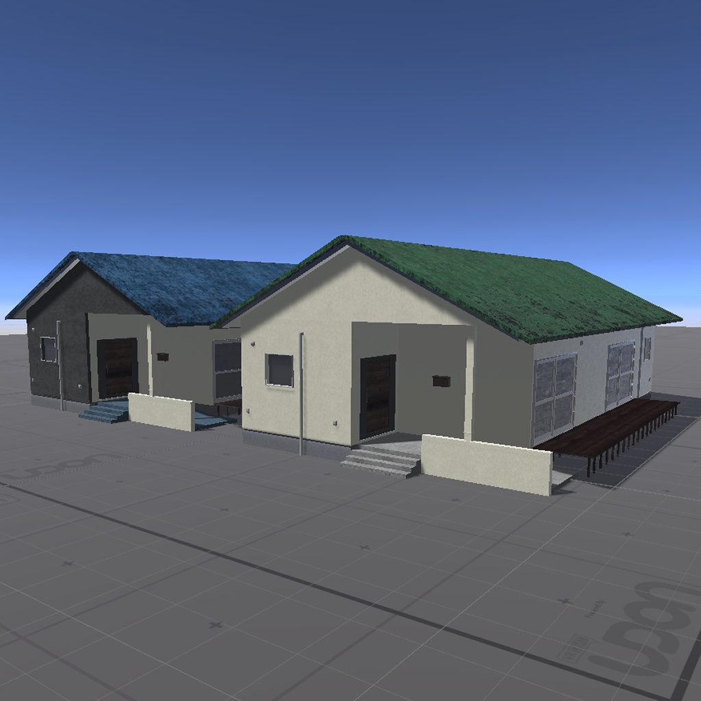 【無料】背景建物02【VRChat向け】