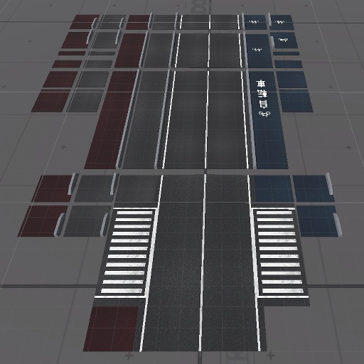【無料】歩道セット(直線形のみ)【VRChat向け】