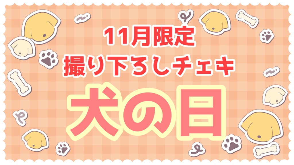【新】11月限定撮り下ろしチェキ【犬の日】