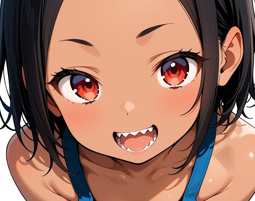 褐色ギザ歯男の娘