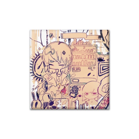 理芽の一面缶バッチ