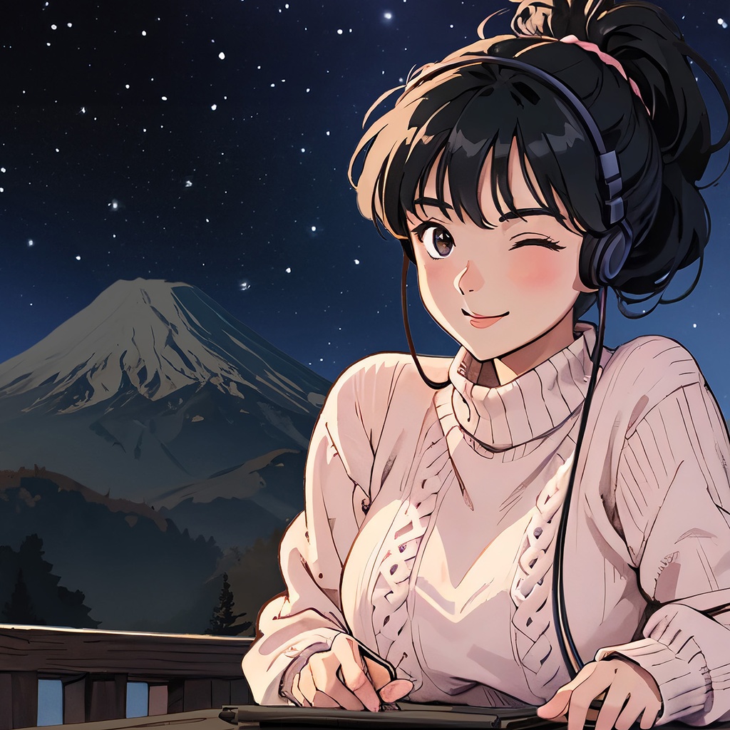 【聴くマグカップ】夜の富士山と彼女の歌声 | ボサノバ歌謡コレクション vol.1
