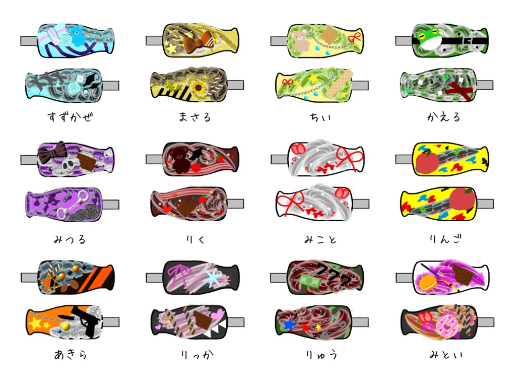 【 TKO100オンリー 】高生宅🐤牛乳瓶ヘアークリップ