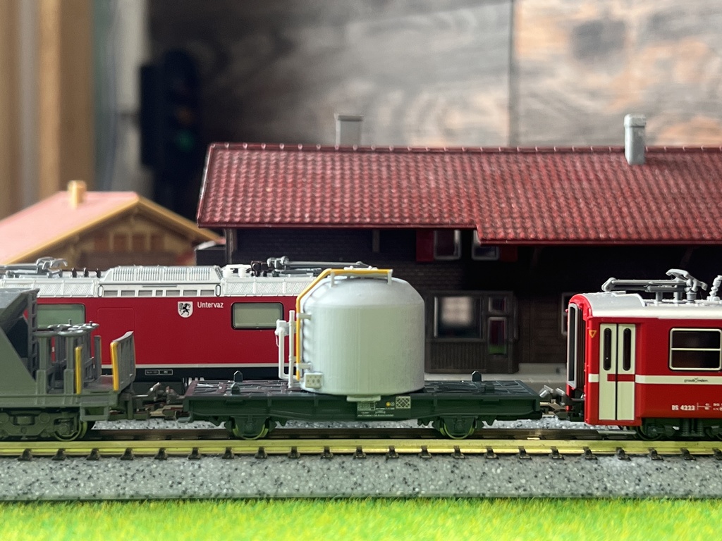 (Nゲージ)RhB スイス レーティッシュ鉄道 セメントサイロ貨車イメージ車両