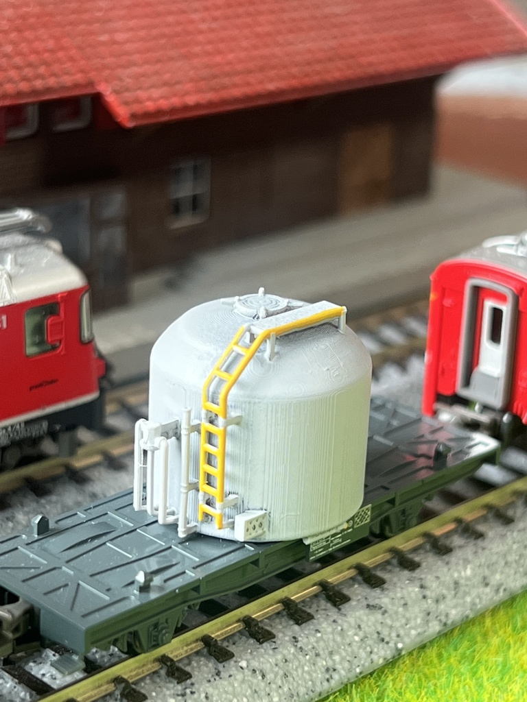 (Nゲージ)RhB スイス レーティッシュ鉄道 セメントサイロ貨車イメージ車両