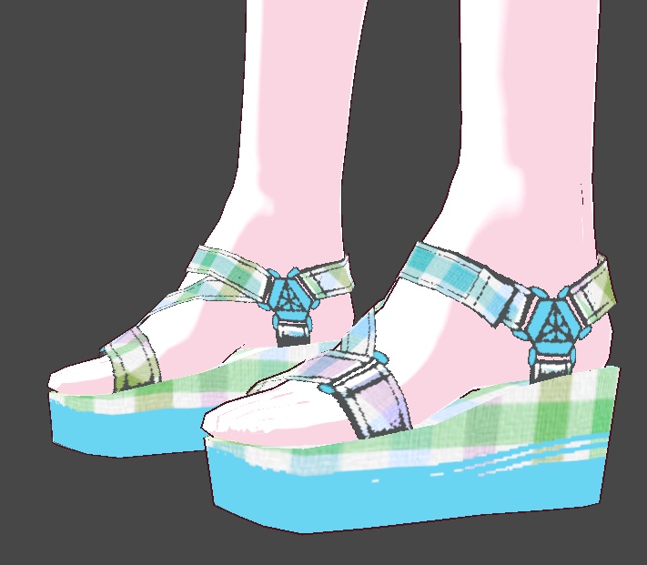 (FULL OUTFIT) Blue Green Rainbow Plaid Gingham Maid Dress Outfit