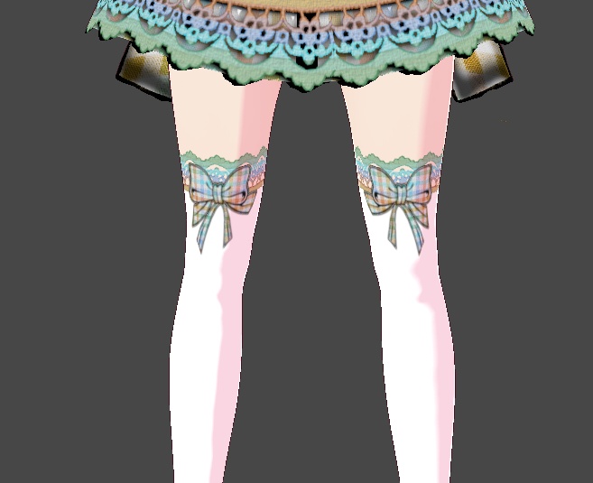 (FULL OUTFIT) Green Orange Rainbow Plaid Gingham Maid Dress Outfit