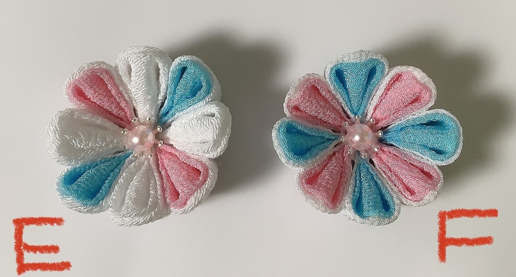 つまみ細工のヘアクリップ~1花~