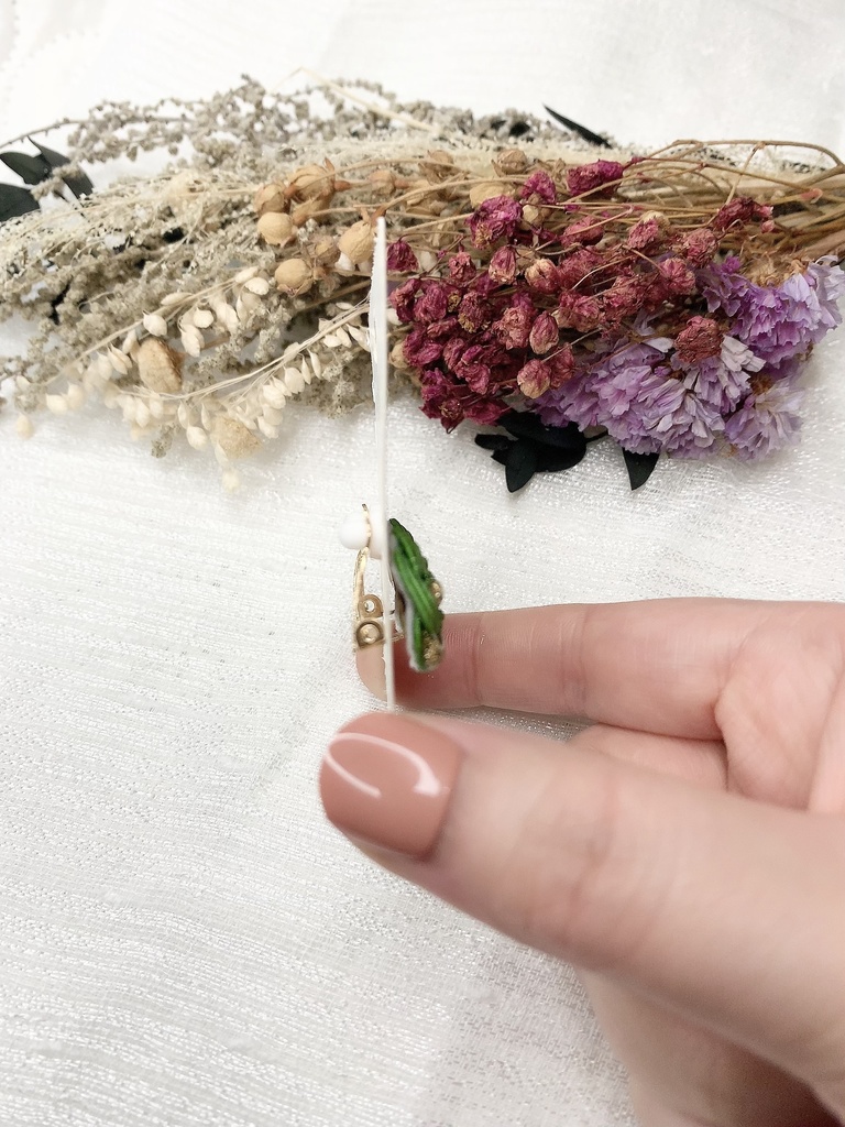 花うらないイヤリング・ピアス(カジュアルカーキ)