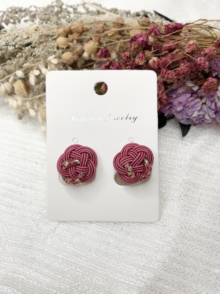 花うらないイヤリング・ピアス(カジュアルモーブピンク)