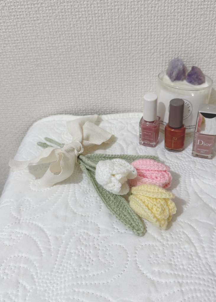 チューリップ/受注生産/毛糸のお花