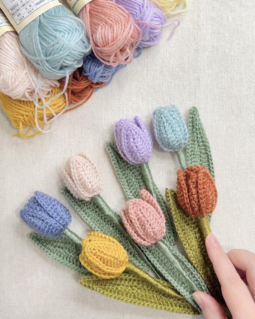 チューリップ/受注生産/毛糸のお花