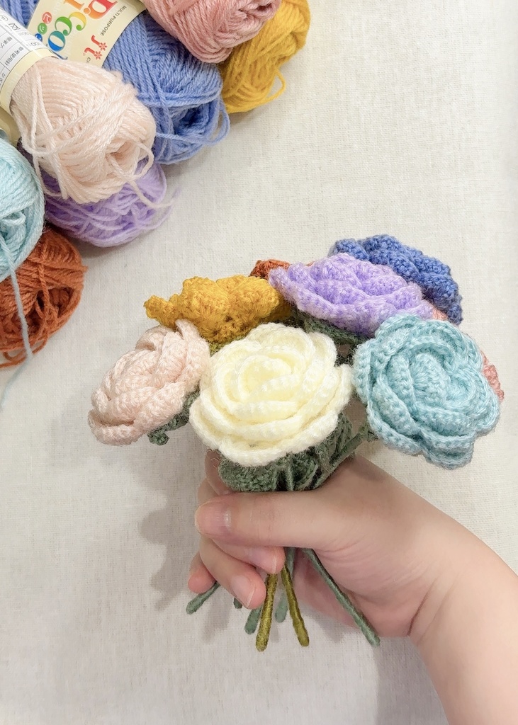 バラ/受注生産/毛糸のお花