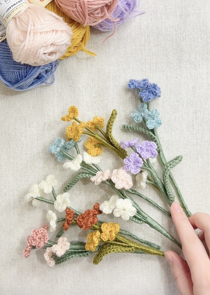 勿忘草/受注生産/毛糸のお花