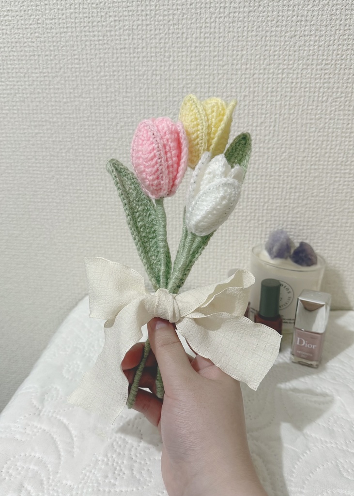 花束ご希望の方へ/毛糸のお花