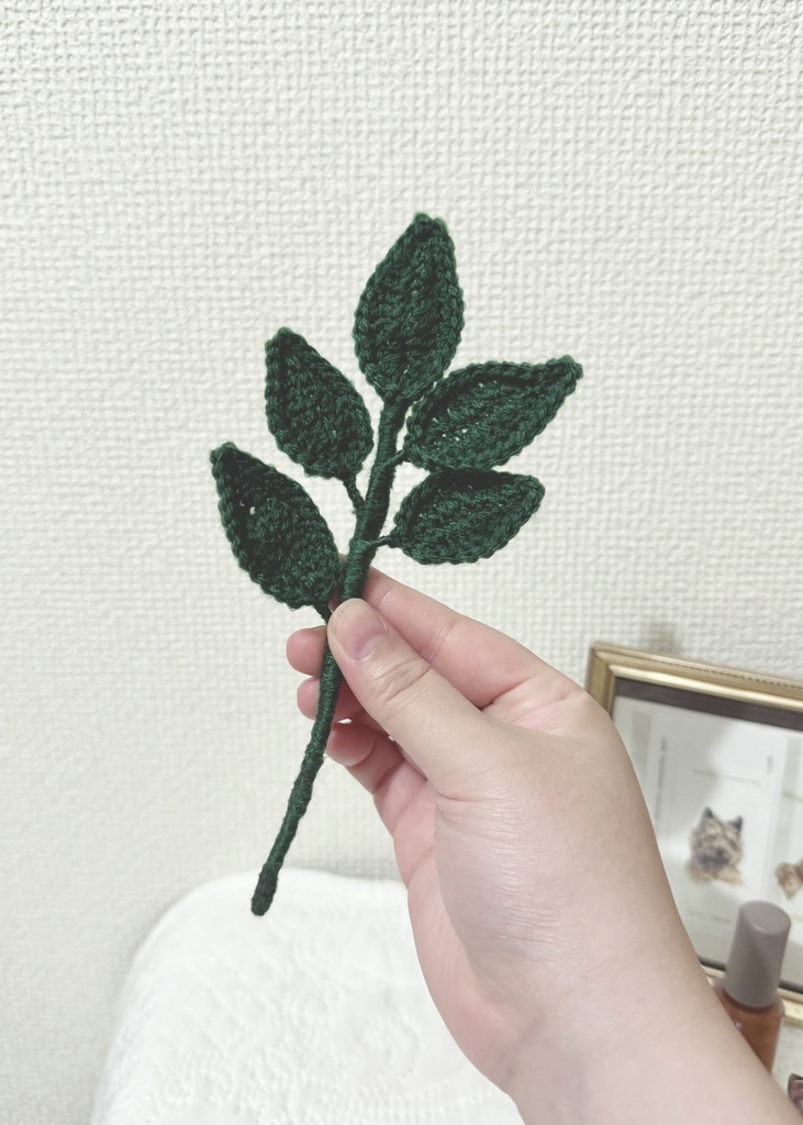 葉っぱ/受注生産/毛糸のお花