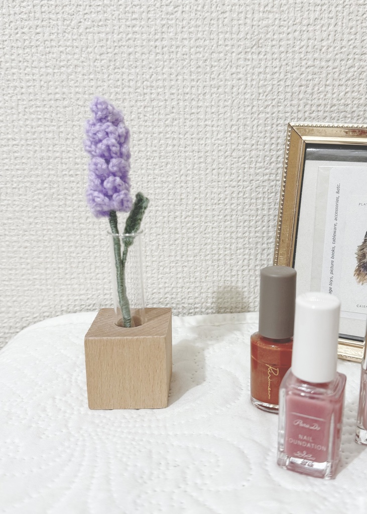 ラベンダー/受注生産/毛糸のお花