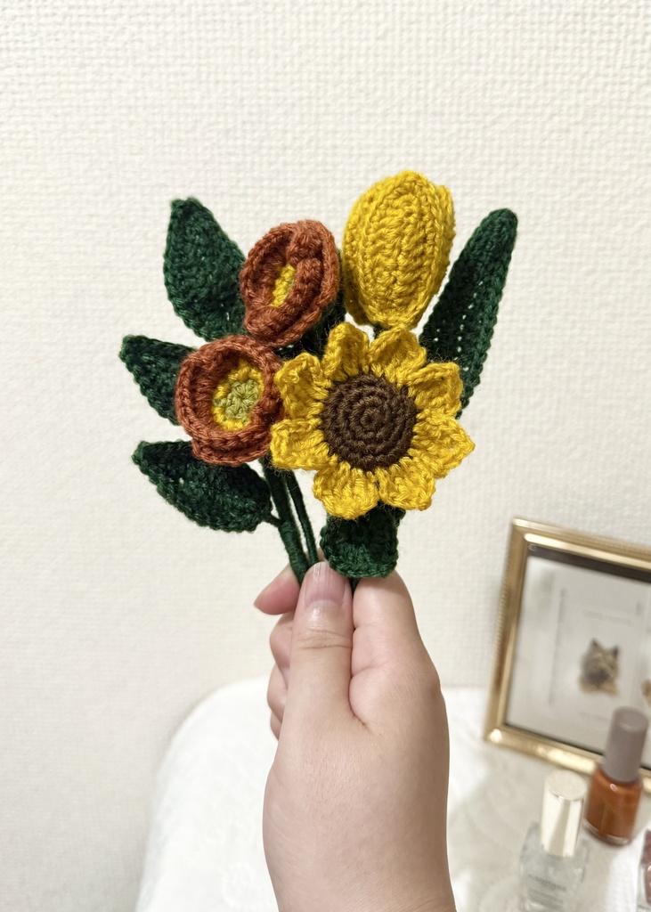 ヒマワリ/受注生産/毛糸のお花