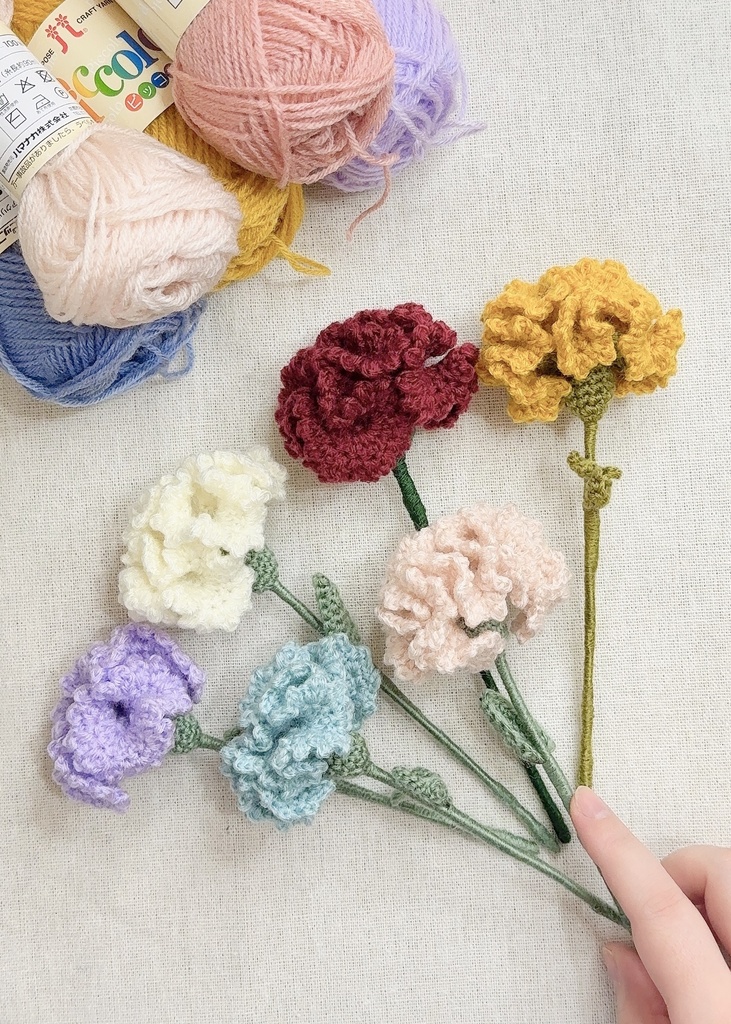 カーネーション/受注生産/毛糸のお花