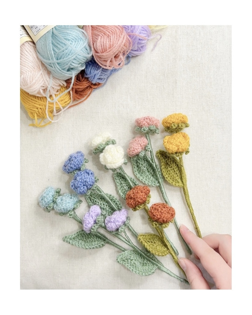 ミニバラ/受注生産/毛糸のお花