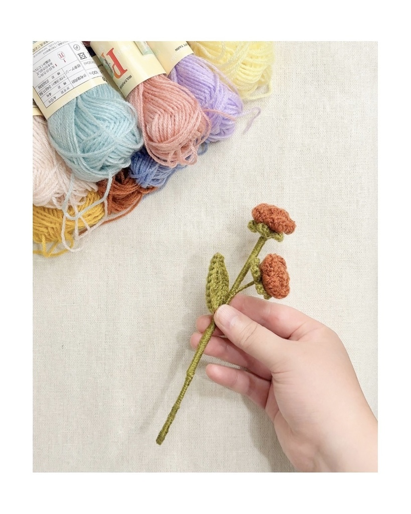 ミニバラ/受注生産/毛糸のお花