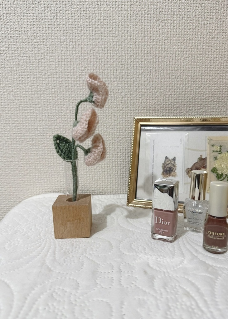 スイートピー/毛糸のお花