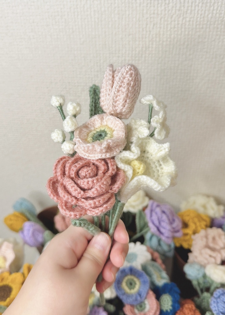 カラー/受注生産/毛糸のお花