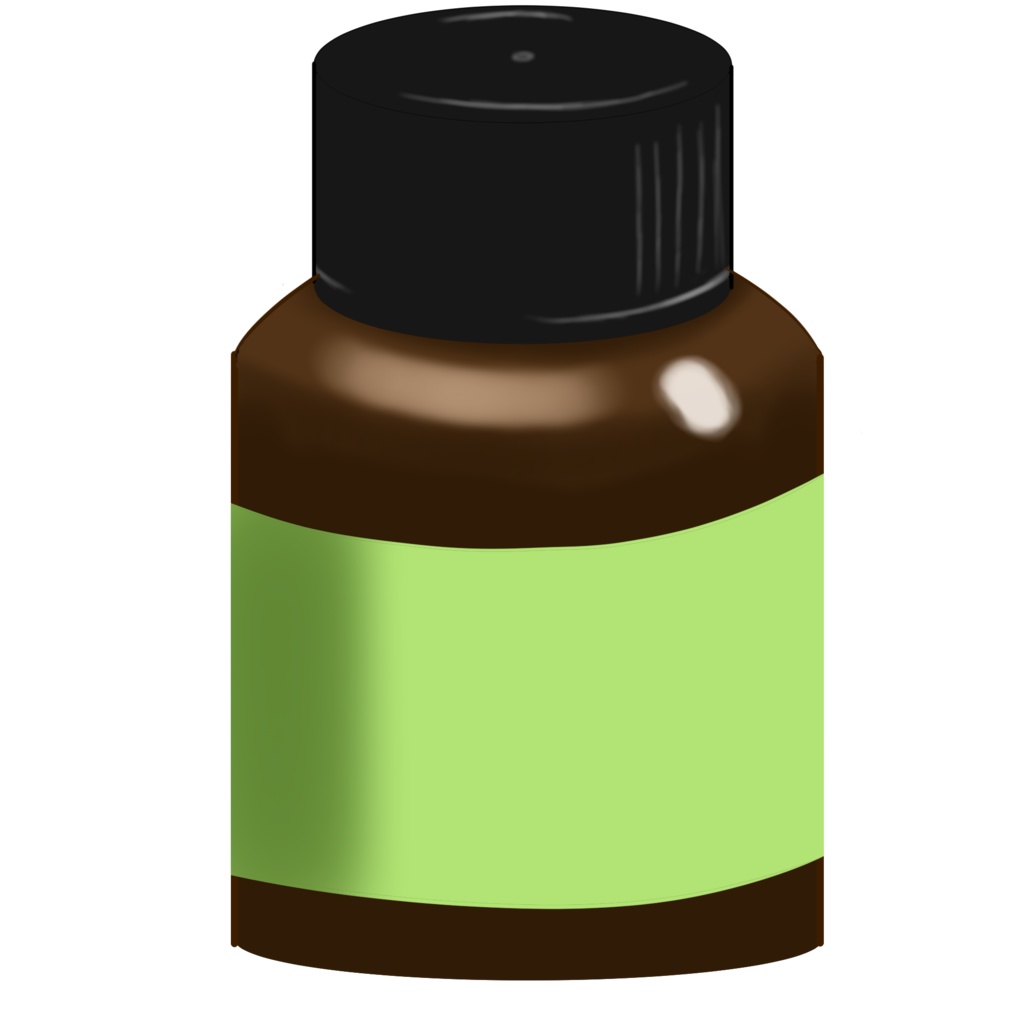 Small Vial/Bottle with Green Label