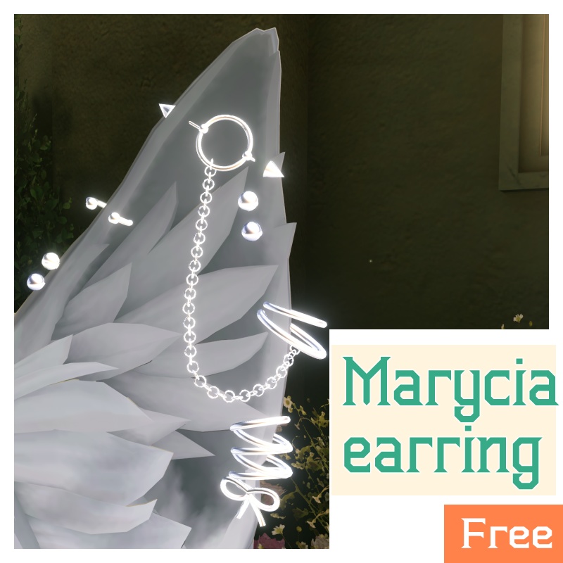 【FREE/無料】マリシア用ピアス【VRChat用】