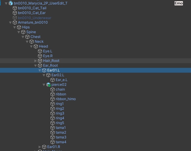 【FREE/無料】マリシア用ピアス【VRChat用】