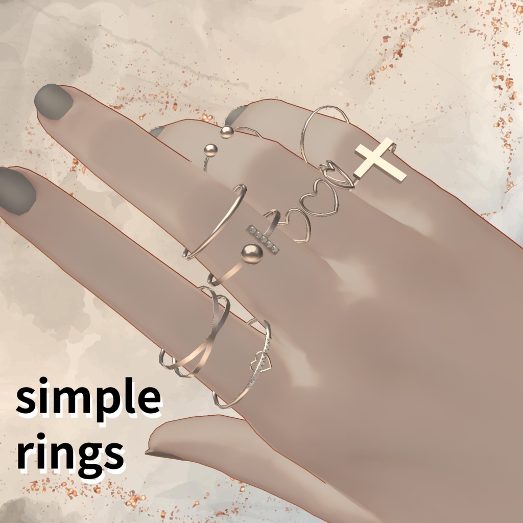 【VRChat用】Simple Rings