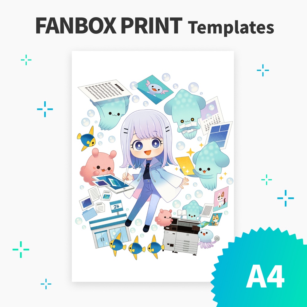 A4 Default (Plain) Templates【FANBOX PRINT】