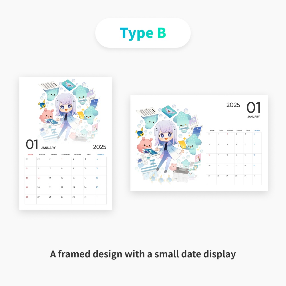 A4 Calendar Templates【FANBOX PRINT】