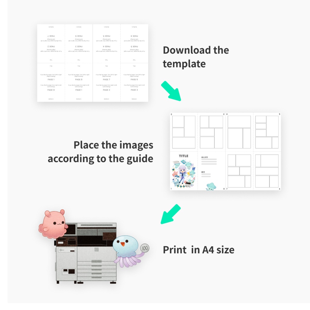 A4 Mini Book Templates【FANBOX PRINT】