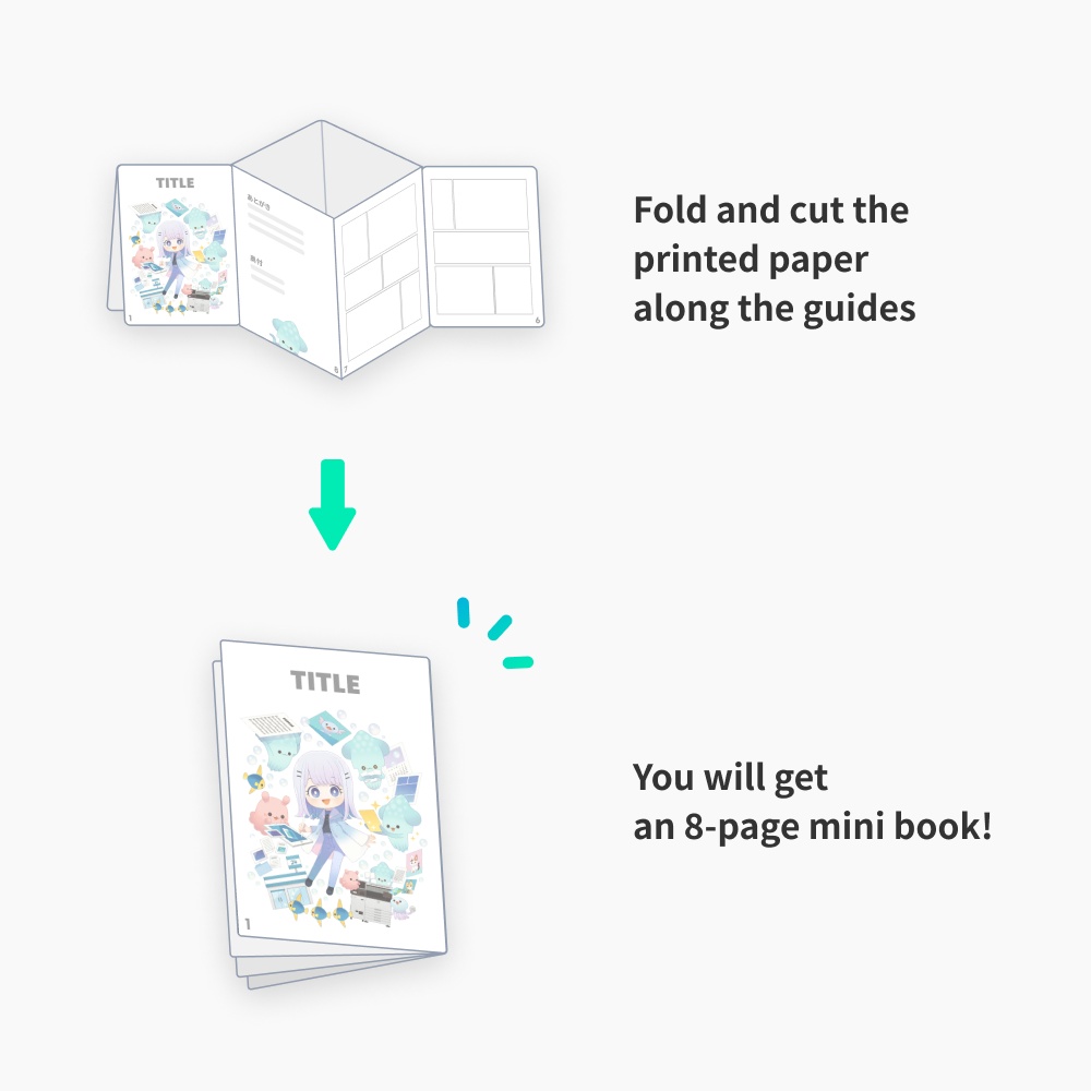 A4 Mini Book Templates【FANBOX PRINT】