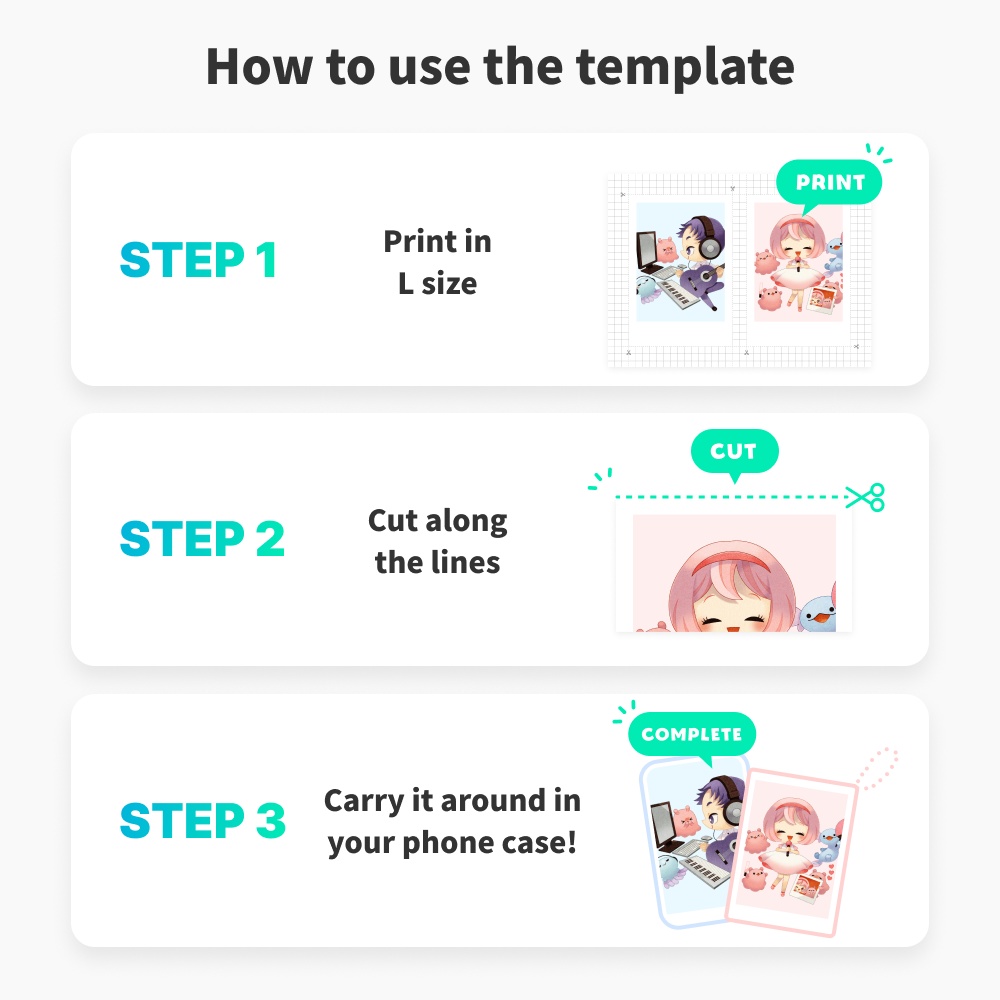 L/2L Instant Film Templates【FANBOX PRINT】