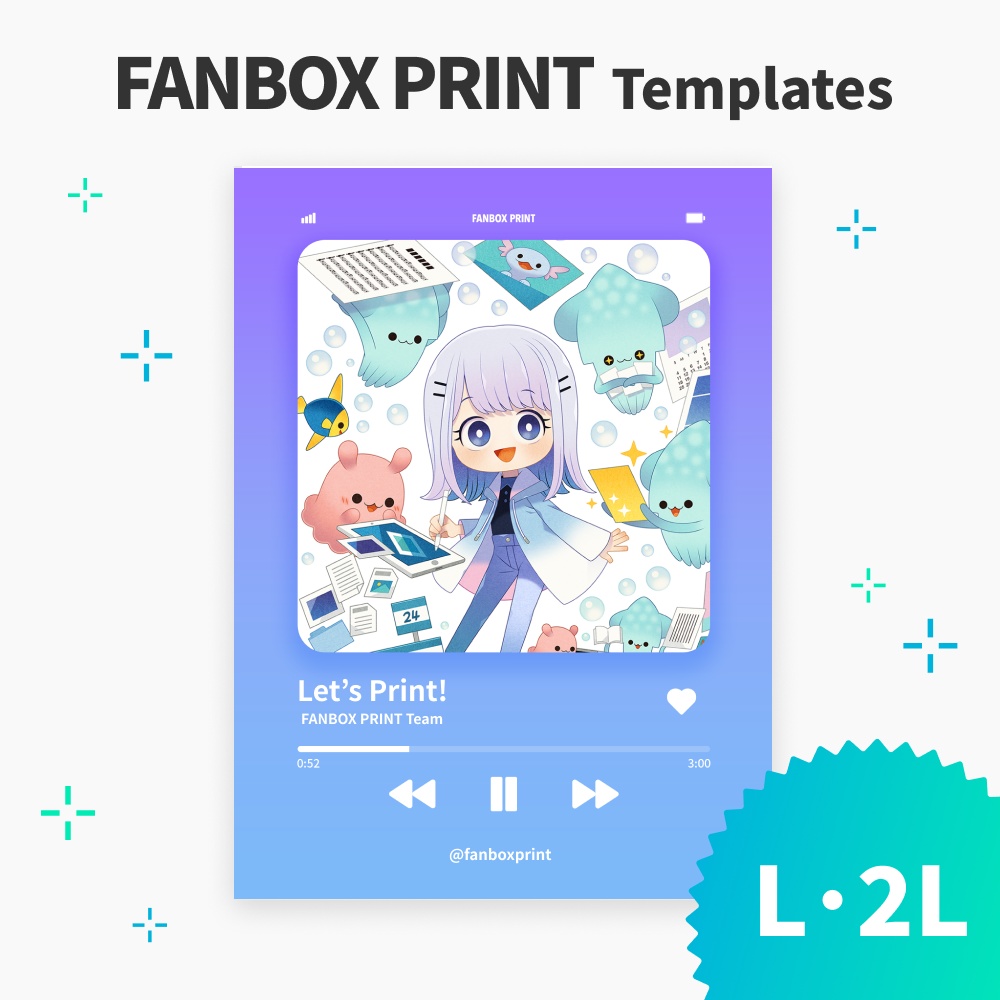 L/2L Music Player Templates【FANBOX PRINT】