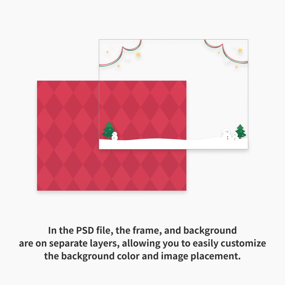 L/2L クリスマスカード/Holiday Card【FANBOXプリント】