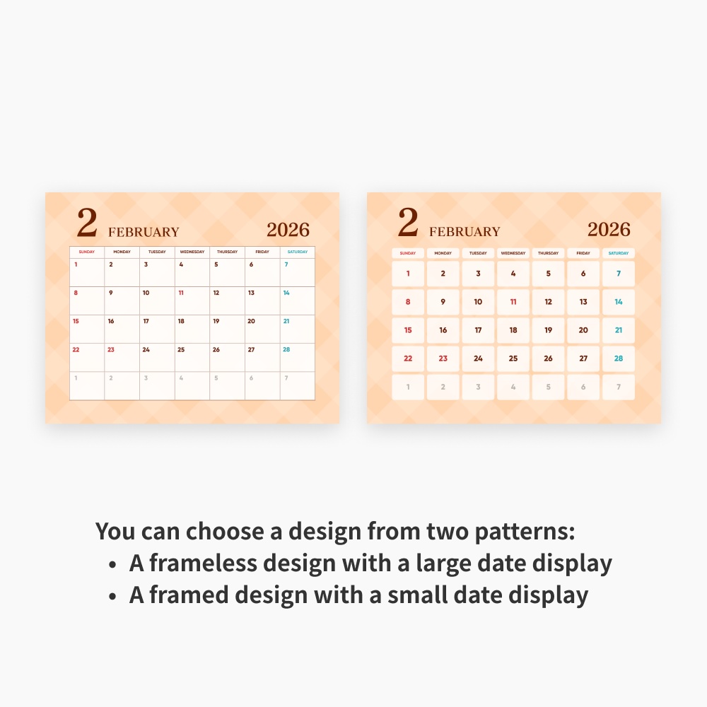 L/2L バレンタインカレンダー2026/Valentine Calender2026【FANBOXプリント】