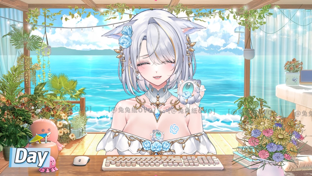 ðãèæ¯çŽ æããVTuberåããðãðå€ã®æµ·èŸºã®å¥èðãé
ä¿¡ïŒã¯ãããïŒã·ãŒã³åçèæ¯/ããŒãã£ã«ãã£ã¹ã¿ãŒã©ã€çŽ æ