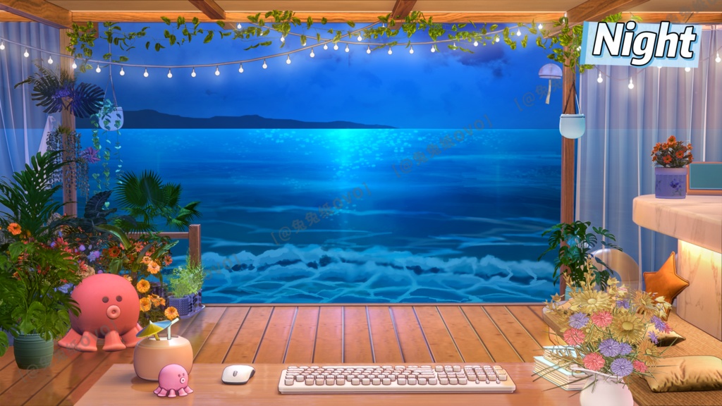 ðãèæ¯çŽ æããVTuberåããðãðå€ã®æµ·èŸºã®å¥èðãé
ä¿¡ïŒã¯ãããïŒã·ãŒã³åçèæ¯/ããŒãã£ã«ãã£ã¹ã¿ãŒã©ã€çŽ æ