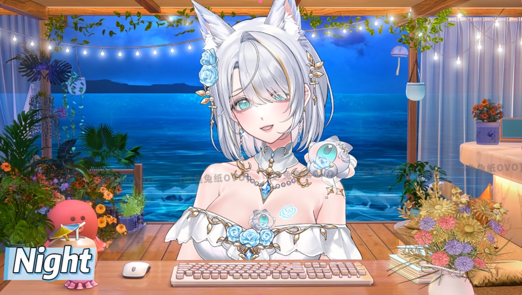 ðãèæ¯çŽ æããVTuberåããðãðå€ã®æµ·èŸºã®å¥èðãé
ä¿¡ïŒã¯ãããïŒã·ãŒã³åçèæ¯/ããŒãã£ã«ãã£ã¹ã¿ãŒã©ã€çŽ æ