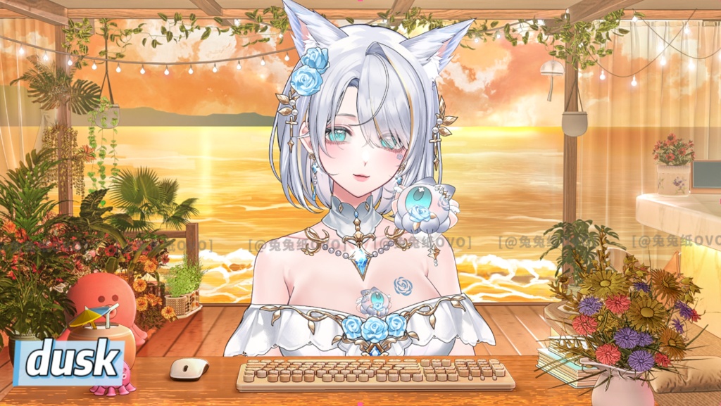 ðãèæ¯çŽ æããVTuberåããðãðå€ã®æµ·èŸºã®å¥èðãé
ä¿¡ïŒã¯ãããïŒã·ãŒã³åçèæ¯/ããŒãã£ã«ãã£ã¹ã¿ãŒã©ã€çŽ æ